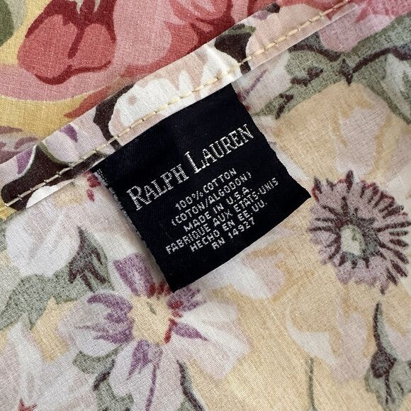 RALPH LAUREN Sophie Brooke TWIN  Flat Sheet Country Cottage Shabby Chic - Picture 5 of 6